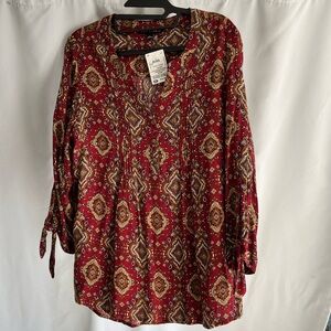 NWT Sara Michelle Boho Tunic